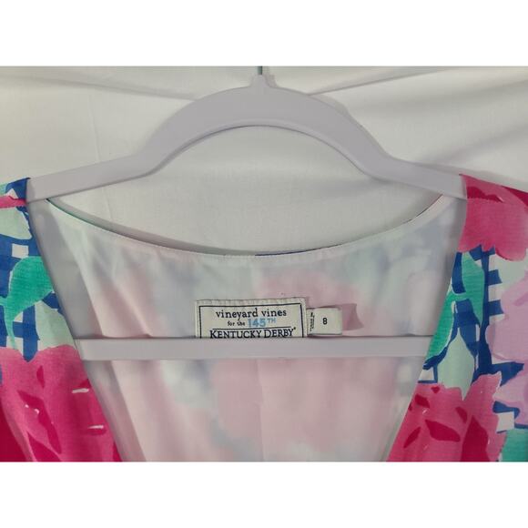 Vineyard Vines Kentucky Derby Run For The Roses Silk Blend Sleeveless Jumpsuit 8 - Picture 4 of 7